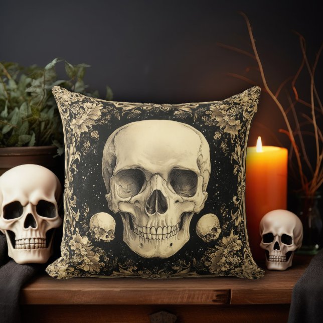 Creme Skull Design Kissen (Von Creator hochgeladen)