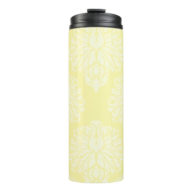 Creme Southern Hütte Damask Thermosbecher (Vorderseite)