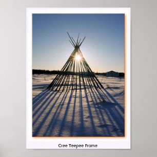 Creme Teepee Frame Poster