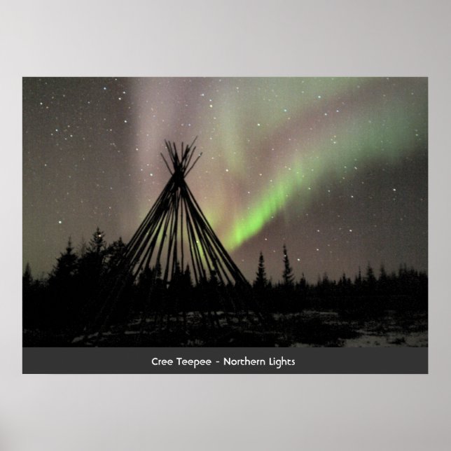 Creme Teepee - Nordlichter Poster (Vorne)