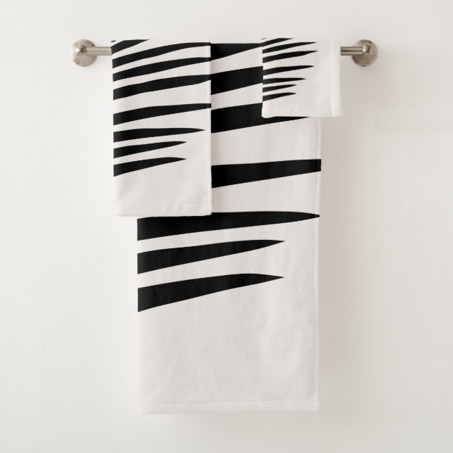 Crème Tropicale Feuille De Palme Blanc Et Noir (En situation)