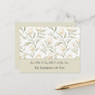 Creme-Tulpen-Blumen In Gedanken an Dich Postkarte