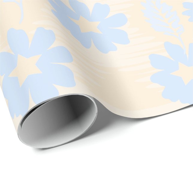 Creme und blau geschenkpapier (Rolleneckpunkt)