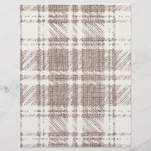 Creme- und braun kariertes Scrapbook-Papier