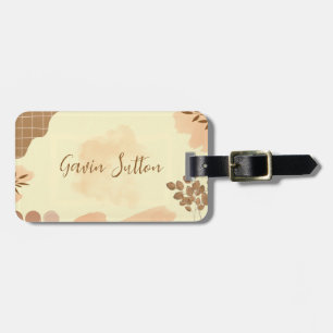 Creme und Brown stilvoll Gepäckanhänger