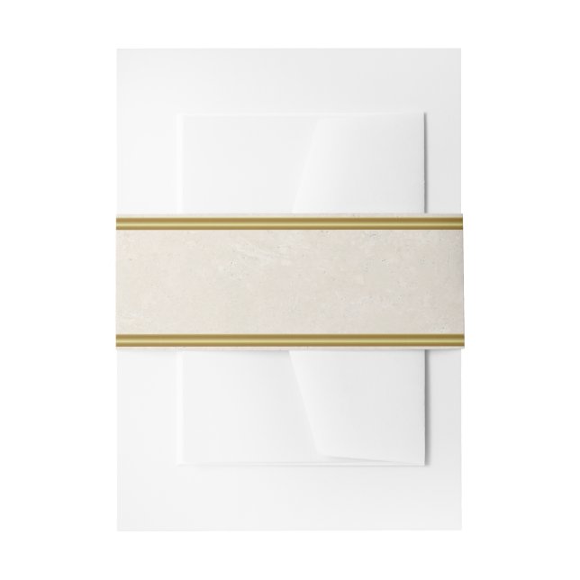 Creme und Gold Einladungsbanderole (Vorderseite Beispiel)