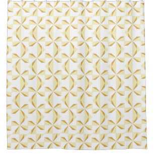 Creme und Gold Pinwheel Duschvorhang