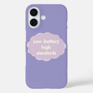Creme- und helllila Töne AI-Kunst iPhone 16 Hülle