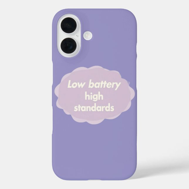 Creme- und helllila Töne AI-Kunst  iPhone 16 Hülle (Rückseite)