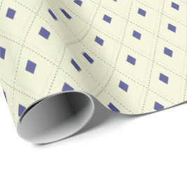 Creme und Navy Raute Gift Wrap - Untertitelt Geschenkpapier