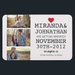 Creme und Rotes Foto Strip Speichern des Datumsfel Magnet<br><div class="desc">Ein neuer,  stilvoller und frischer Magnet für das Datum! So viel Spaß und perfekt! *Foto-Template-Kredit: Ryan Polei @ www.ryanpolei.com Danke für den lass mich verwenden Ihre Bilder,  Ryan! *Hinweis: Wenn Sie die Magnetgröße ändern,  müssen Sie den Text möglicherweise neu formatieren.</div>