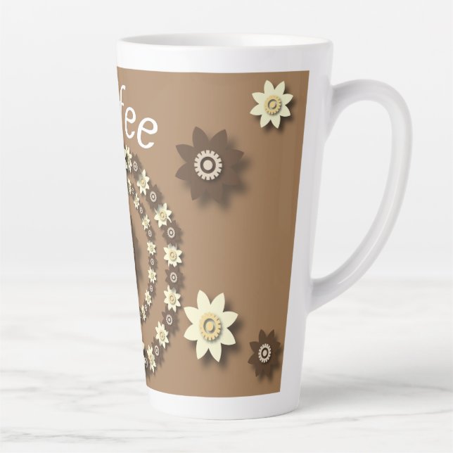 Creme und. Schokolade Braunblätterige Tasse (Rechts)