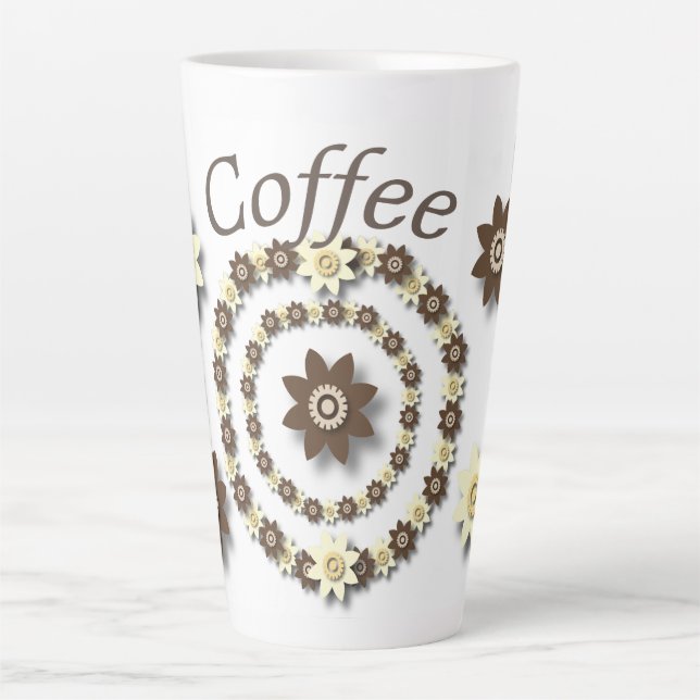 Creme und. Schokolade Braunblätterige Tasse (Vorderseite)