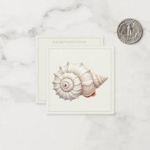 Creme und Tan Coastal Seashell personalisiert