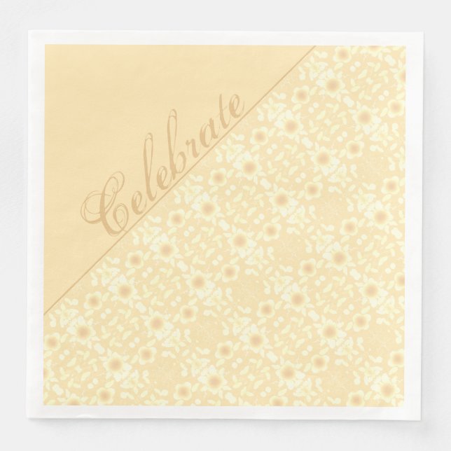 Creme und Weiß Serviette (Vorderseite)