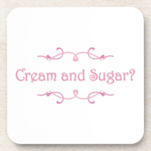 Creme und Zucker? Getränkeuntersetzer