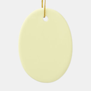 Creme Upscale Solid Color Keramik Ornament