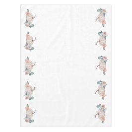 Creme Wasserfarbe Kürbis Blütendusche Tischdecke