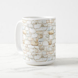 Creme Weiß Graue Kunststeine Kaffeetasse