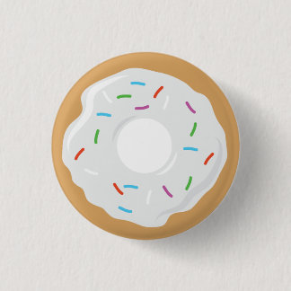 Creme-weißes Krapfen-Button Button