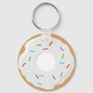 Creme White Donut Schlüsselkette Schlüsselanhänger