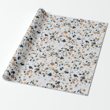 Creme White Modern Terrazzo Texturmuster