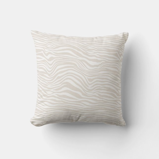 Creme Zebra Print Kissen (Vorderseite)