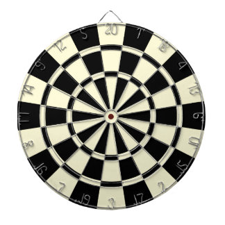 Cremebeige und Schwarz Dartscheibe