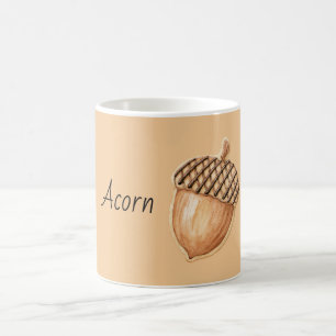 Cremebraune Eichel Kaffeetasse