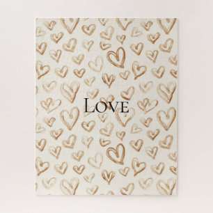 Cremebraune Herzen Valentinstag
