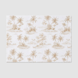 Cremebraune tropische Insel-Palmwedding Seidenpapier