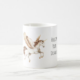 Cremebraunes Pegasus-Einhorn Kaffeetasse
