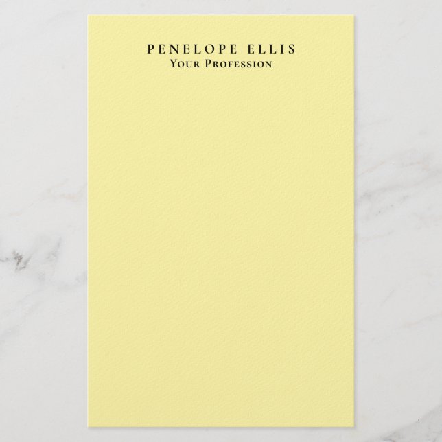 Cremefarbe einzigartig original klassisch professi briefpapier (Vorderseite)