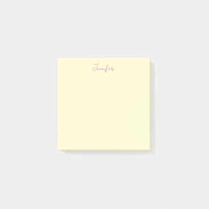 Cremefarbe elegantes modernes minimalist plain nam post-it klebezettel