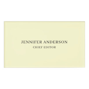 Cremefarbe Professionell Modern Schlicht Minimalis Namenschild
