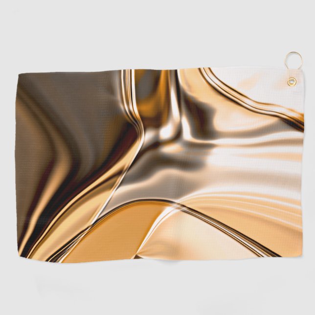Cremefarbene bis braun gedrehte reflektierende Bel Golfhandtuch (Horizontal)