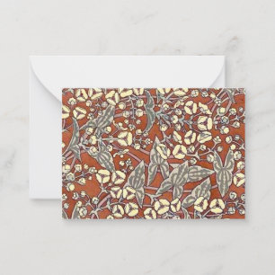 cremefarbene Blume, braun Mitteilungskarte