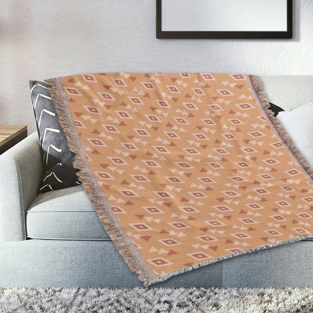 Cremefarbene Ethnik-Muster-Wurfdecke Decke (Von Creator hochgeladen)