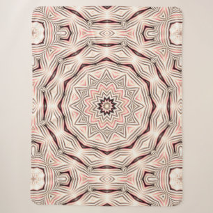 Cremefarbene, weiche, rosa, weiße und braune Manda Sherpadecke
