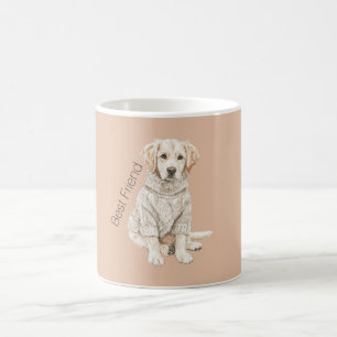 Cremefarbener Hundepullover Bester Freund Kaffeetasse