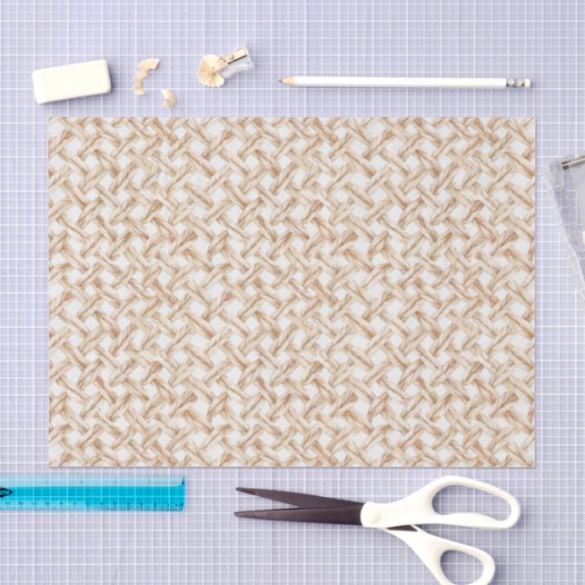 Cremefarbenes Korb Geburtstag Seidenpapier (Handwerk)