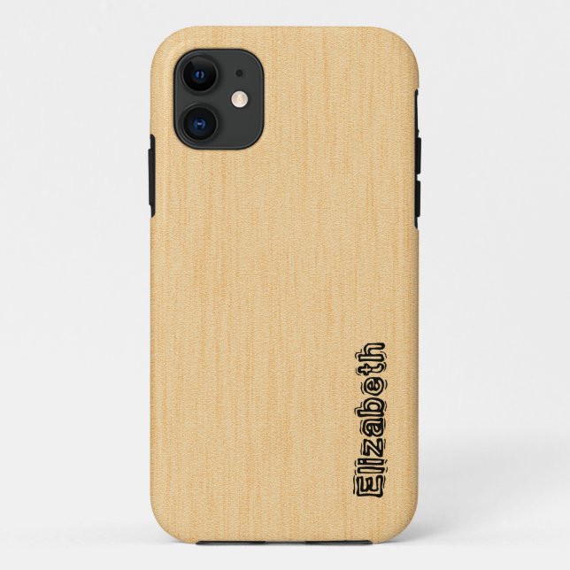 Cremefarbenholzkörniger Hintergrund Case-Mate iPhone Hülle (Rückseite)