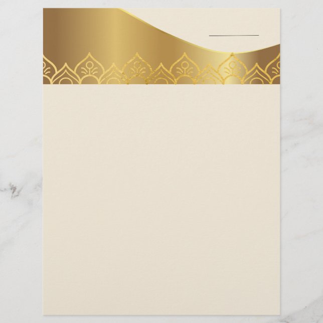 Cremefarbenschreibpapier Briefbogen (Vorderseite)