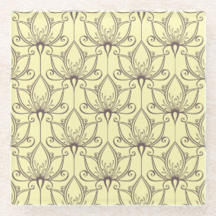 Cremeflormuster Glasuntersetzer