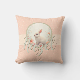 Cremeweißes Kaninchen Kissen