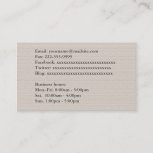 cremige Textur, vollständige Visitenkarten Visitenkarte