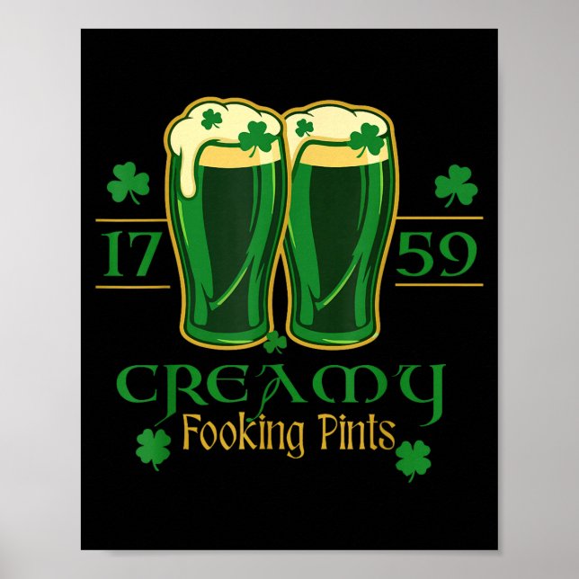 Cremige verflixt Pints St. Patricks Day lustig iri Poster (Vorne)