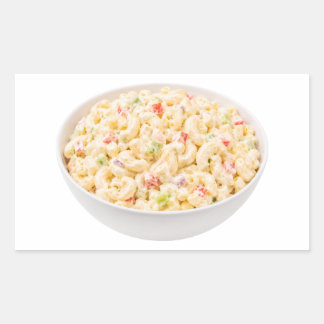 Cremiger Makkaroni-Salat mit Dressing Rechteckiger Aufkleber