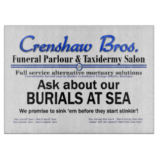 Crenshaw Bros Burial of Sea Promo Merch Schneidebrett