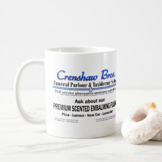Crenshaw Bros Scented Embalming Fluid Promo Kaffeetasse